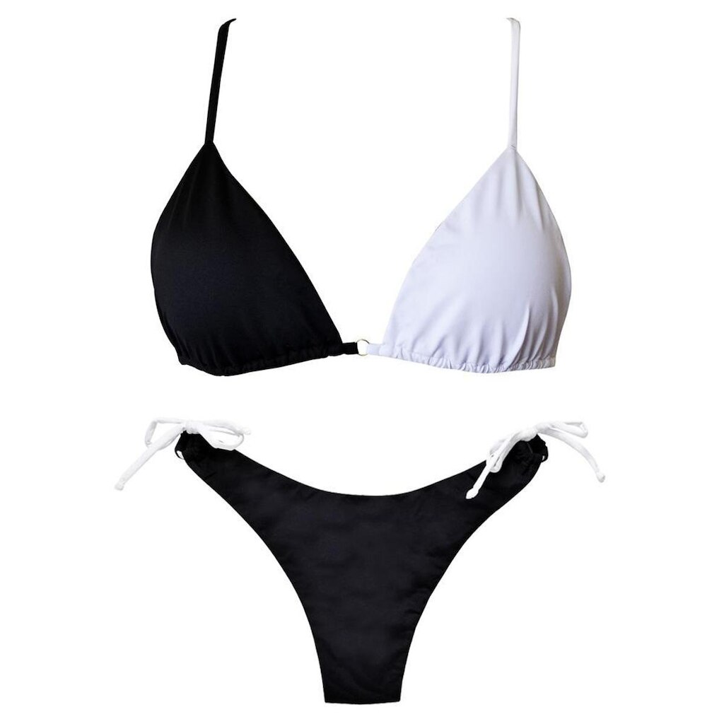 Conjunto Biquini Poliamida Cortininha Duo Color Praia Piscina Forrado