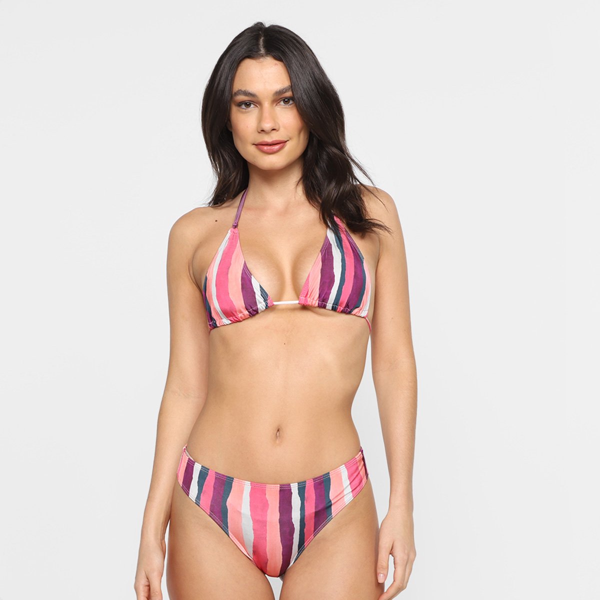 Conjunto Biquini República Do Sol Cortininha Calcinha Tradicional Estampado - Laranja Menor preço em Conjunto Biquini República Do Sol Cortininha Calcinha Tradicional Estampado - Laranja