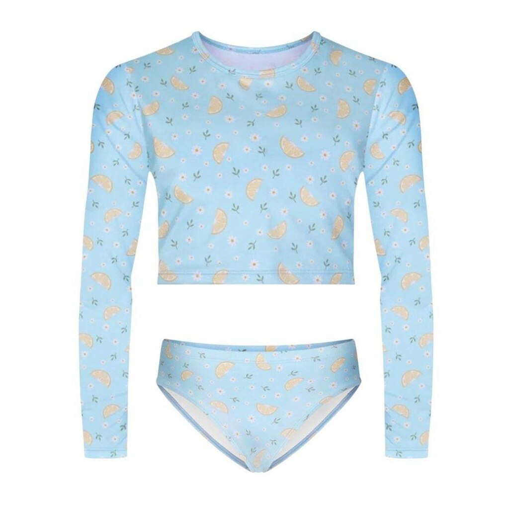 Conjunto Biquíni Selene Camisa + Calcinha Praia Juvenil - Azul 12