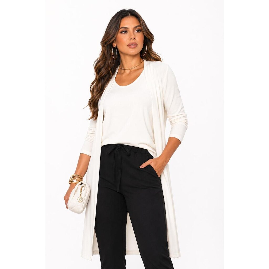 Conjunto Blusa e Kimono D Bell Outlet Fashion OffWhite
