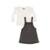 Conjunto Blusa e Salopete para Bebê Menina Quimby - Preto
