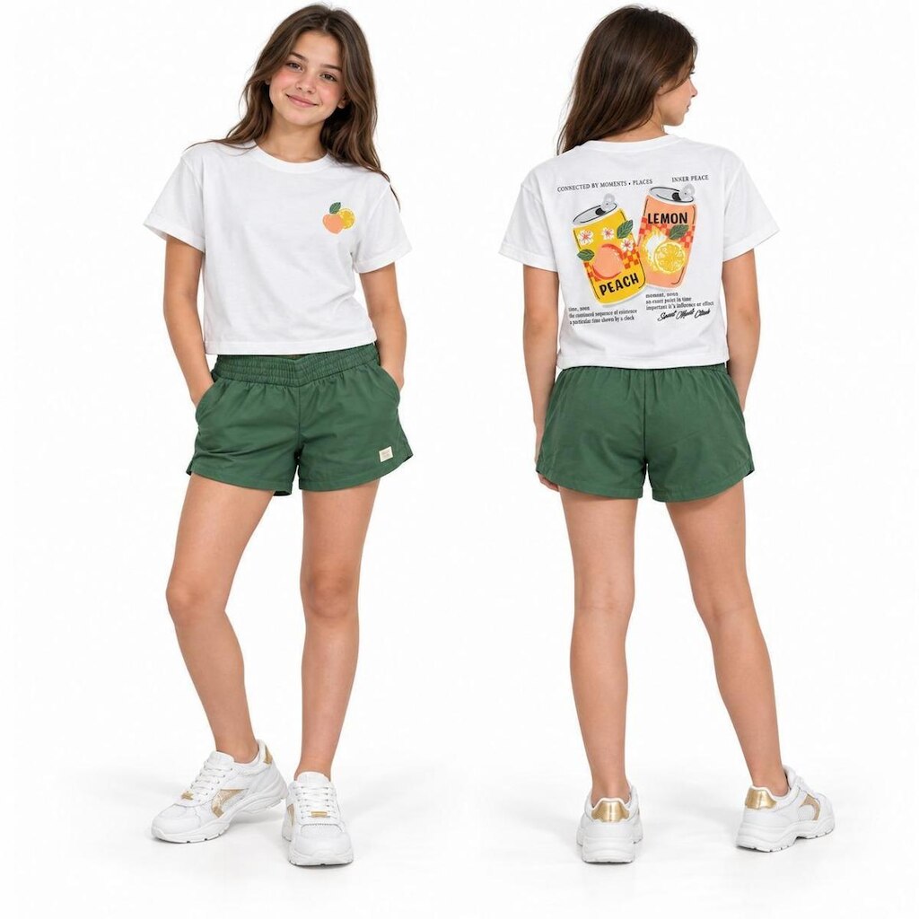 Conjunto blusa frutas e shorts moletinho Have Fun