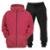 Conjunto Blusa Moletom Aberta Com Zíper E Calça Moletom Plus Size - Bordô