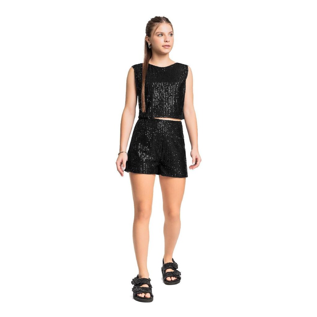 Conjunto Blusa Short Moletom Gloss