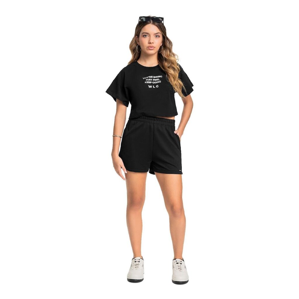 Conjunto Blusa Short Moletom Gloss