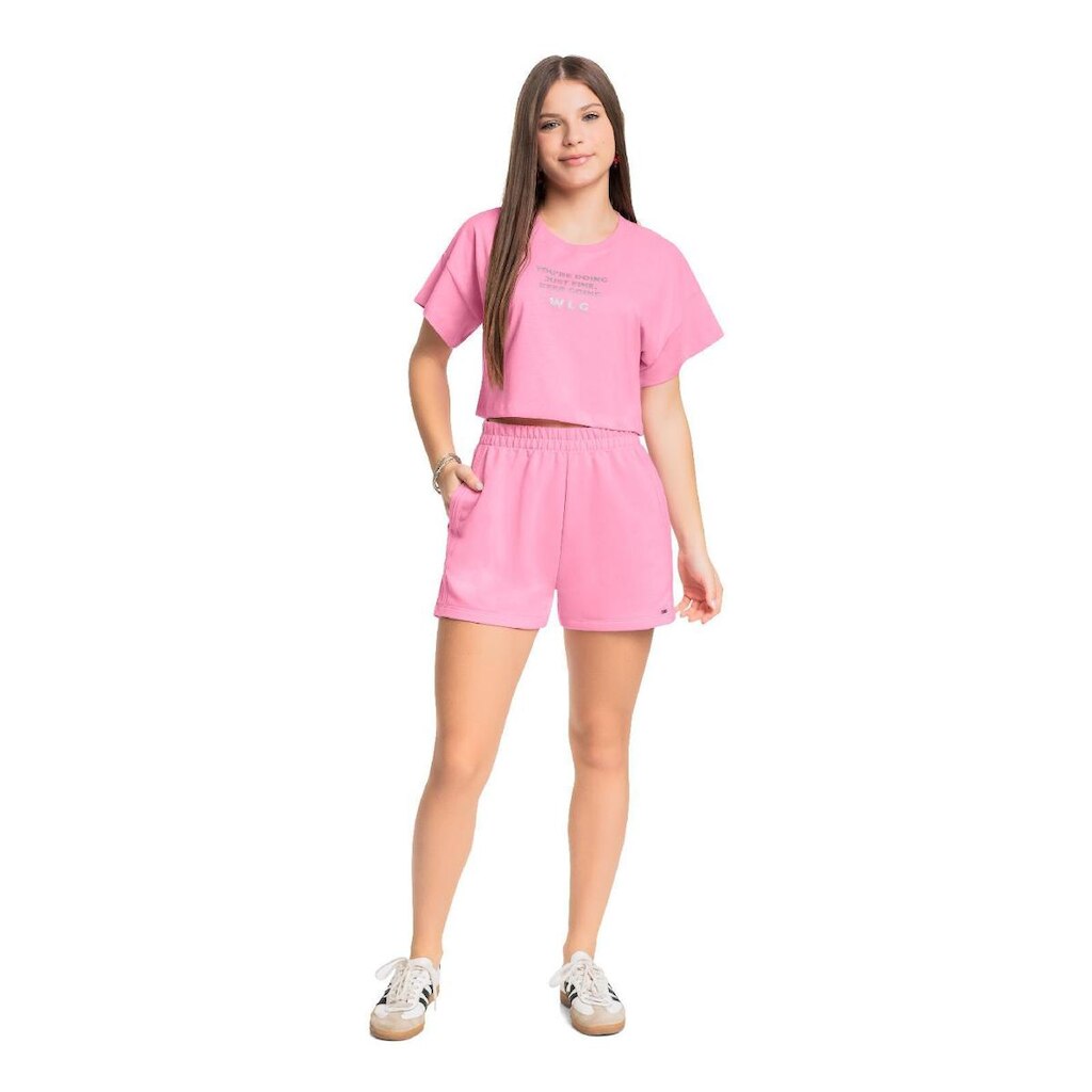 Conjunto Blusa Short Moletom Gloss