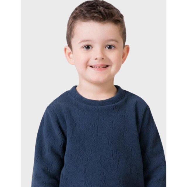 Conjunto Blusão Gola Redonda Com Calça Punho Verde Inverno Elegante Novo - Menino 1 a 4 anos