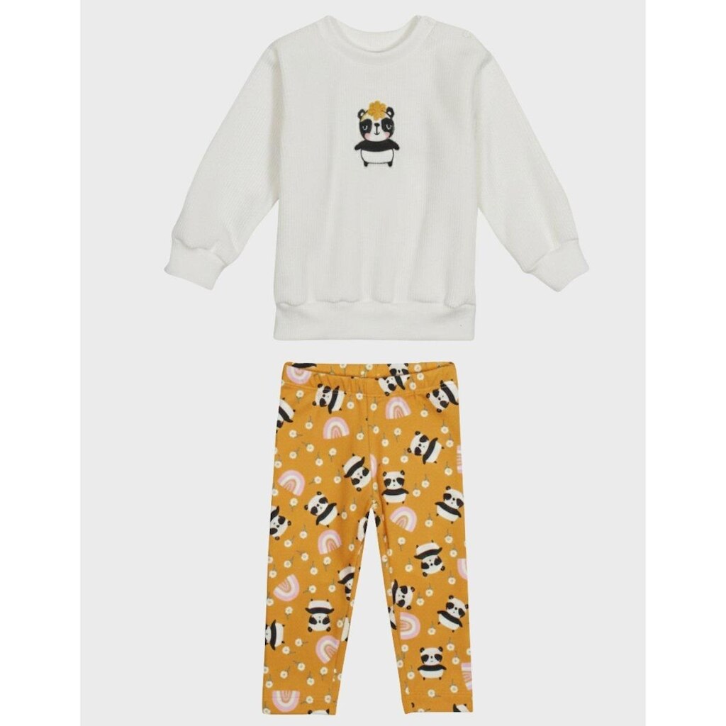 Conjunto Blusão Quentinho Inverno Forrado Urso C/Legging Térmica Estampada - Bebê P ao GG