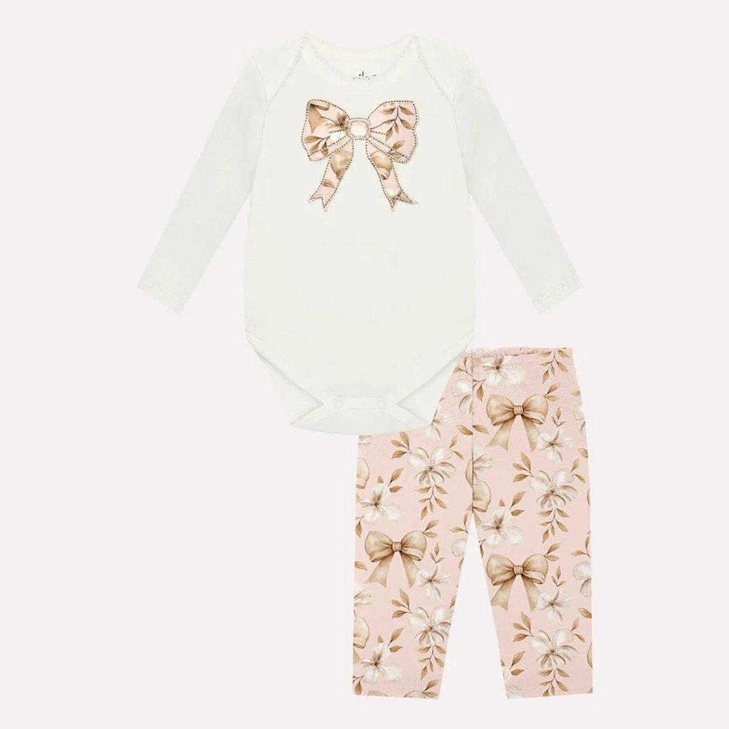 Conjunto Body e Calça Milon Laços Off White