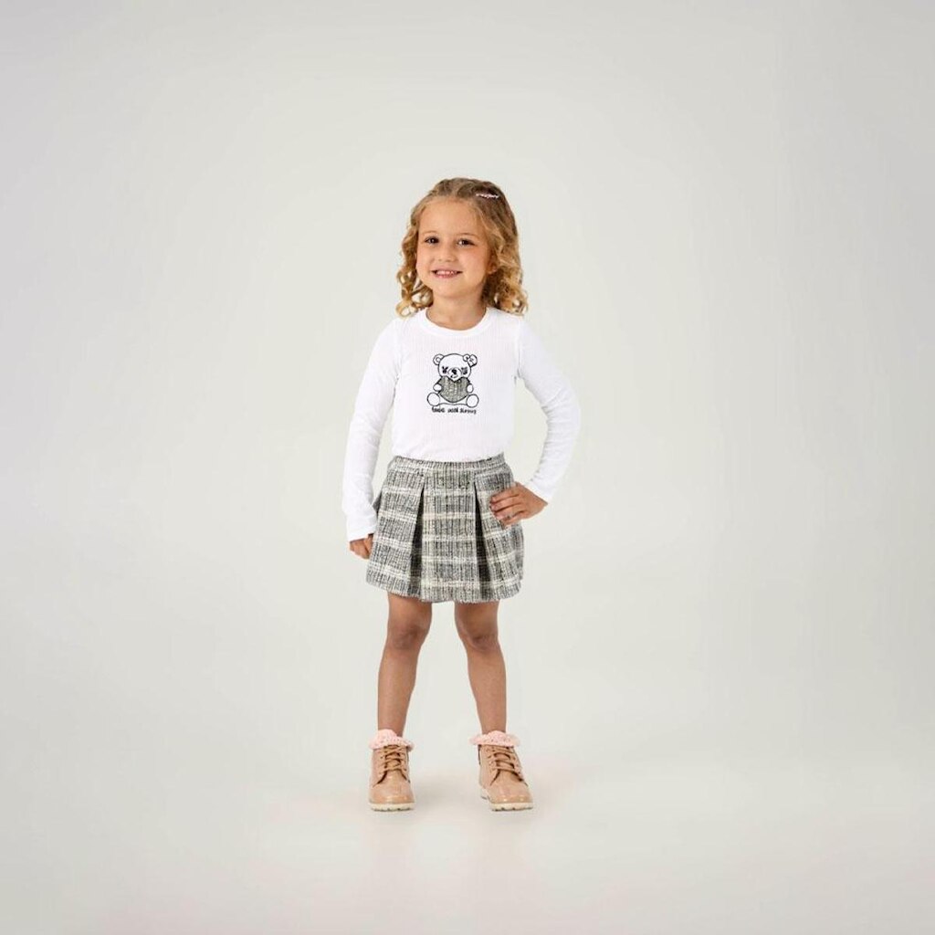 Conjunto Branco Primeiros Passos Pulla Bulla Menina - 55225-3