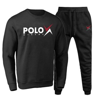 Conjunto Calça Básica Unissex Moletom Gola Redonda