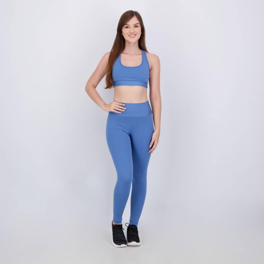 Conjunto Calça Legging e Top Area Azul