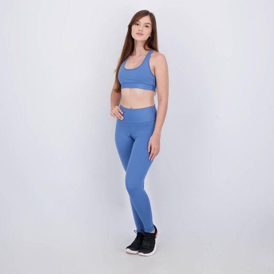 Conjunto Calça Legging e Top Area Azul