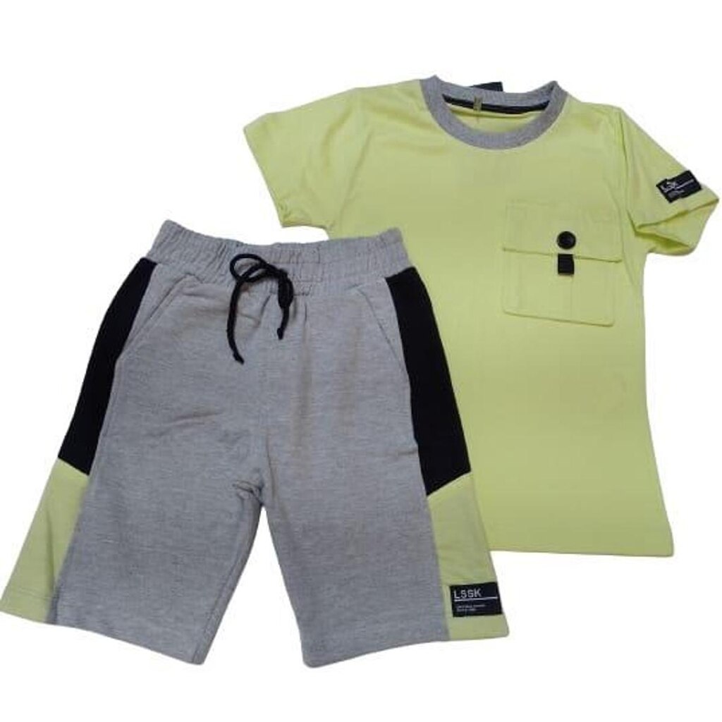 Conjunto Camisa Bermuda Moleton Menino Verão Lessa Kids 8666