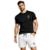 Conjunto Camiseta Algodão Estampada E Short Masculino - Preto+Branco