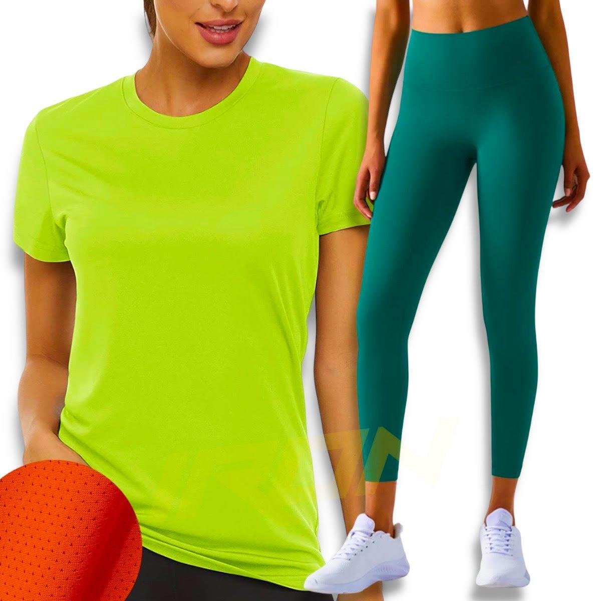 Conjunto Camiseta BLUSINHA MALHA FRIA POLIAMIDA + Calça Legging BÁSICA COLORIDA Leg Suplex 582 Menor preço em Conjunto Camiseta BLUSINHA MALHA FRIA POLIAMIDA + Calça Legging BÁSICA COLORIDA Leg Suplex 582