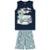 Conjunto Camiseta e Bermuda Bee Loop - Azul