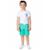 Conjunto Camiseta E Bermuda Com Bolsos Infantil Menino - Branco