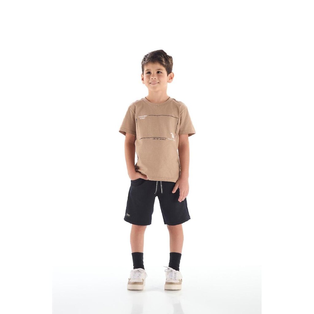 Conjunto Camiseta Estampa 3D Bermuda Quimby