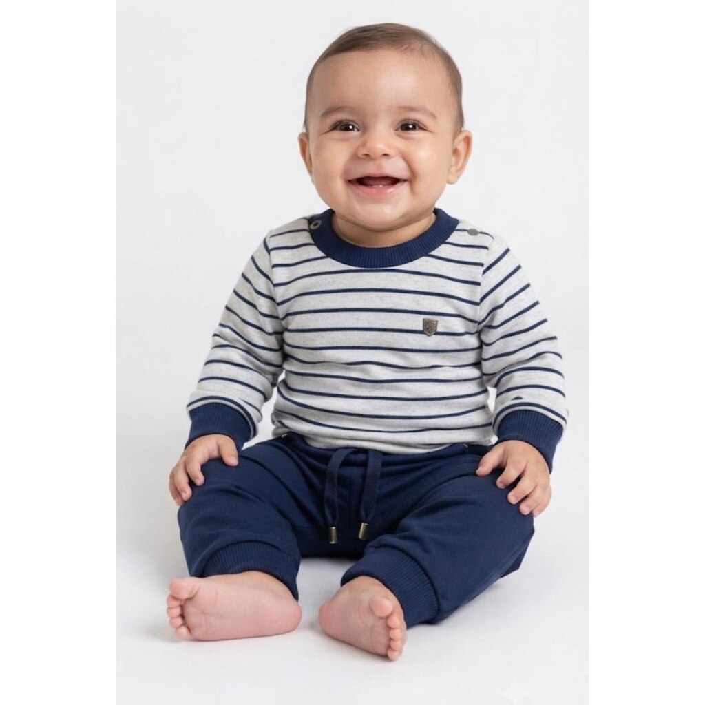 Conjunto Camiseta Longa Calça Moletom Bebê Menino DTuia 3085