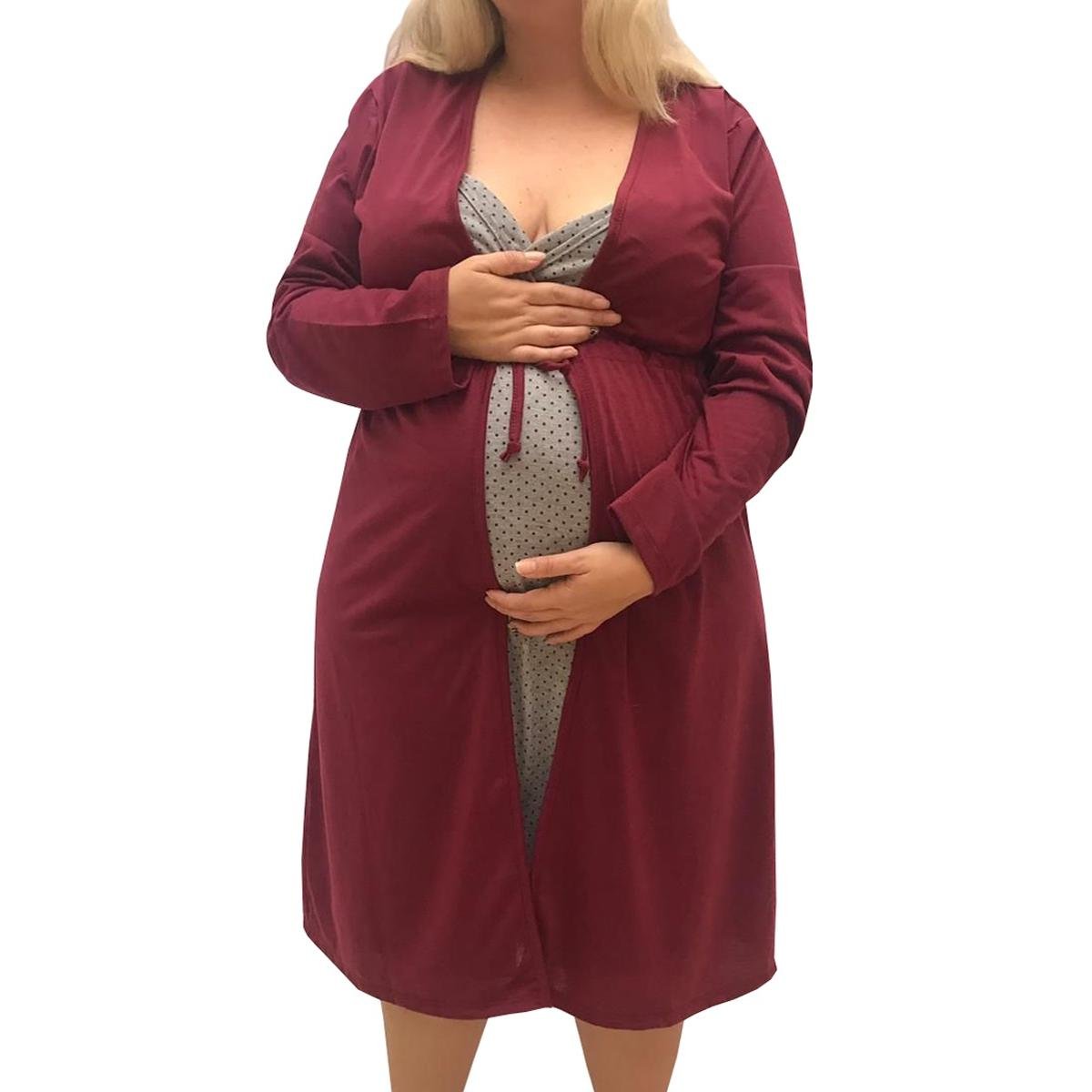 Camisola Pós Parto Manga Longa Maternidade e Amamentação Linda Gestante  Linda Gestante - Página Inicial - Gestantes até o 60!