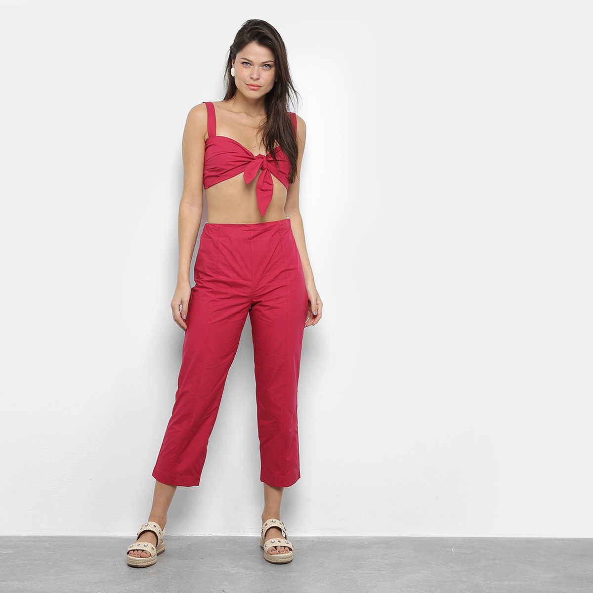 Conjunto Cantão Top + Calça Feminino - Pink é ruim? Conjunto Cantão Top + Calça Feminino - Pink é boa?