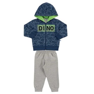 Conjunto Capuz Bebê Moletinho Peluciado Dino Marlan