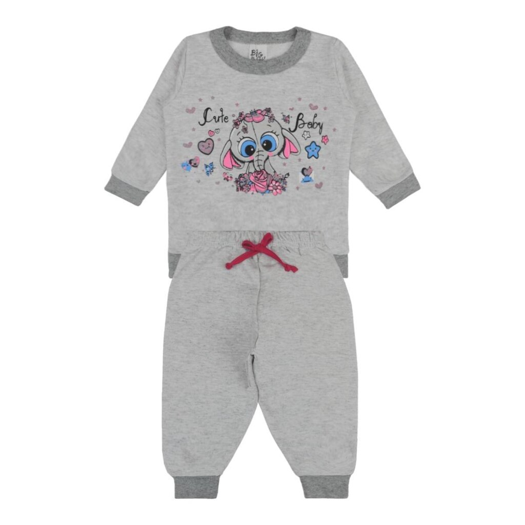 Conjunto Casaco com Estampa de Elefante e Calça - Big Bless