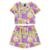 Conjunto com Blusa Cropped e Short-Saia para Menina Bee Loop - Roxo