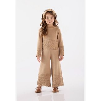 Conjunto com Blusão e Calça em Tricot para Menina Up Baby