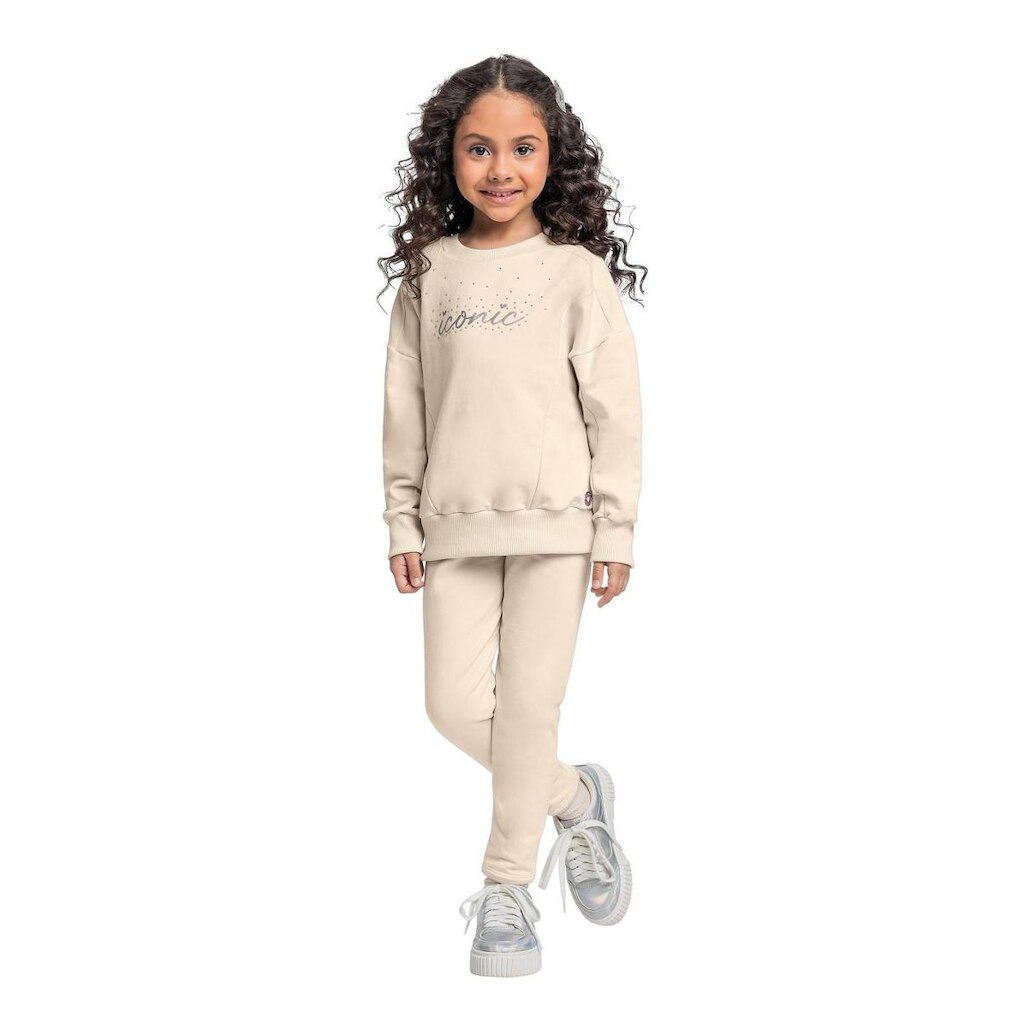 Conjunto com Blusão e Legging em Molecotton para Menina Quimby