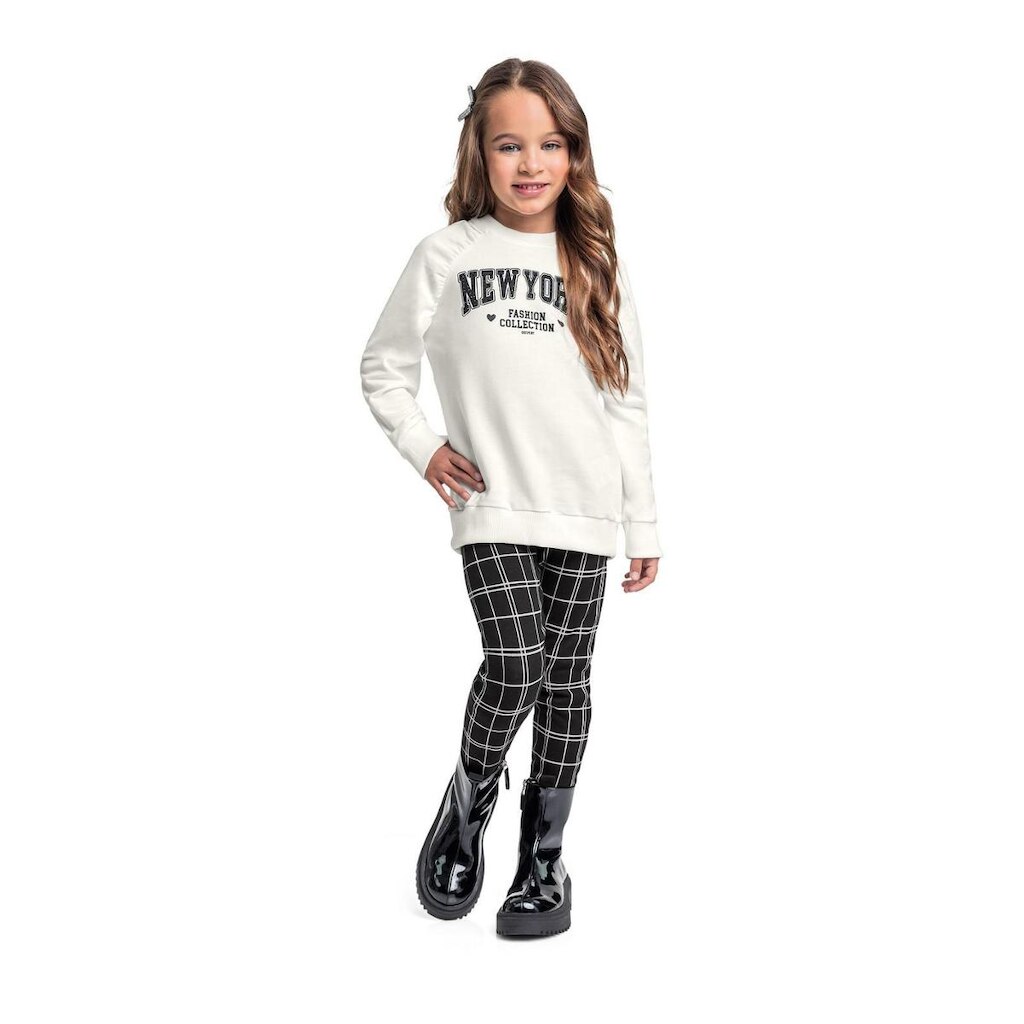 Conjunto com Blusão e Legging para Menina Quimby