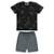 Conjunto com Camiseta e Bermuda para Menino Bee Loop - Preto