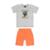 Conjunto com Camiseta e Bermuda para Menino Guloseima - Laranja