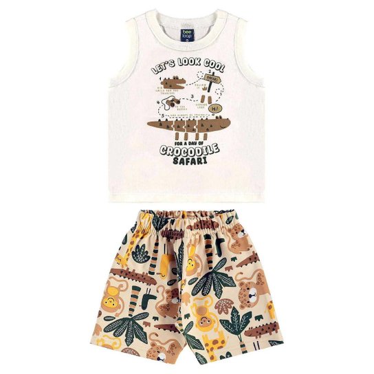 Conjunto com Regata e Bermuda Bee Loop