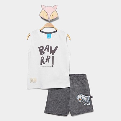 Conjunto Curto Infantil Kamylus Estampado Menino - Masculino