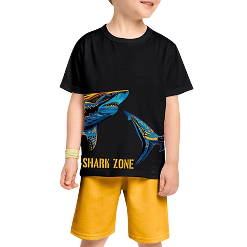 Conjunto Curto Kyly 1001345 Infantil Menino Estampado Algodão T. 04/08