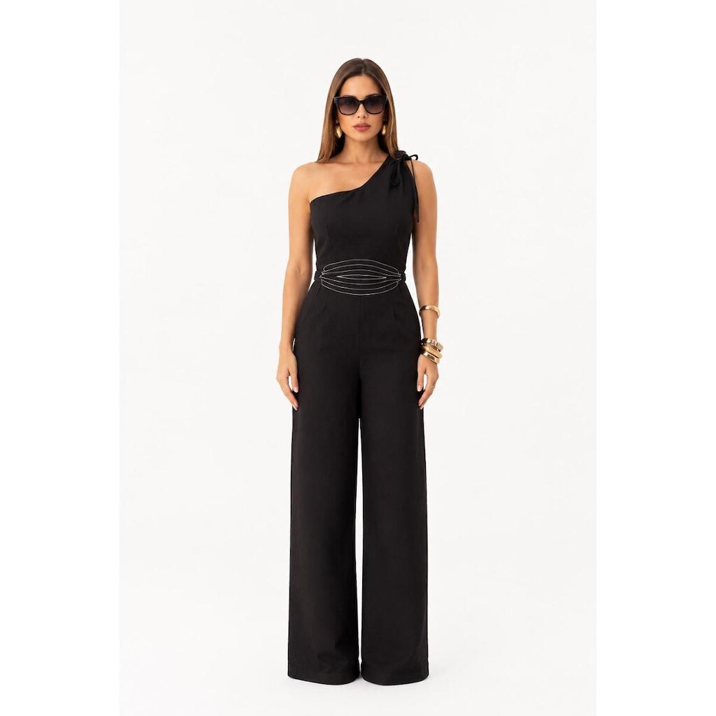 Conjunto D Bell Outlet Fashion Assimetrico Preto