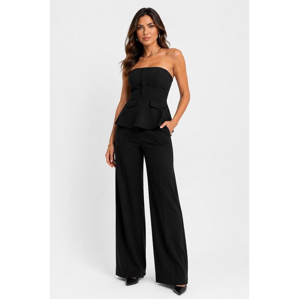 Conjunto D Bell Outlet Fashion Blusa Tomara que Caia e Calça Preto