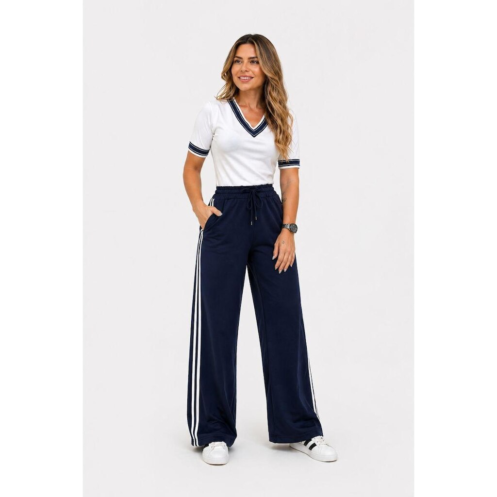 Conjunto D Bell Outlet Fashion Pantalona Azul Marinho