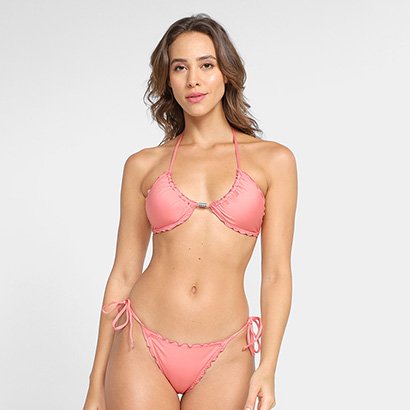 Conjunto de Biquini Roxy Cortininha Forever Fit - Feminino