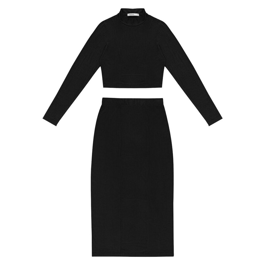 Conjunto de Blusa Com Saia Endless Preto