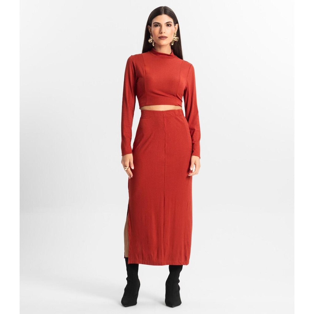 Conjunto de Blusa Com Saia Endless Vermelho