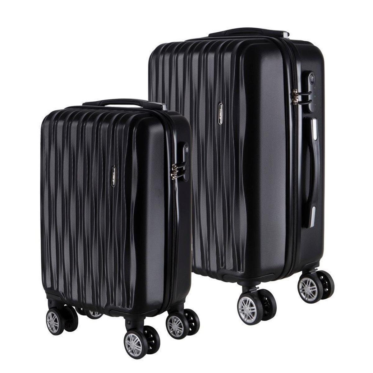 Conjunto de Malas de Viagem ABS Yins 21057 Rodinhas Removíveis Cadeado integrado 2Pcs - Preto Menor preço em Conjunto de Malas de Viagem ABS Yins 21057 Rodinhas Removíveis Cadeado integrado 2Pcs - Preto