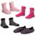 Conjunto de Meia Sapatinho com Antiderrapante com 03 Pares de Meias Algodao Confortavel - Preto