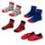 Conjunto de Meia Sapatinho com Antiderrapante com 03 Pares de Meias Algodao Confortavel - Vermelho