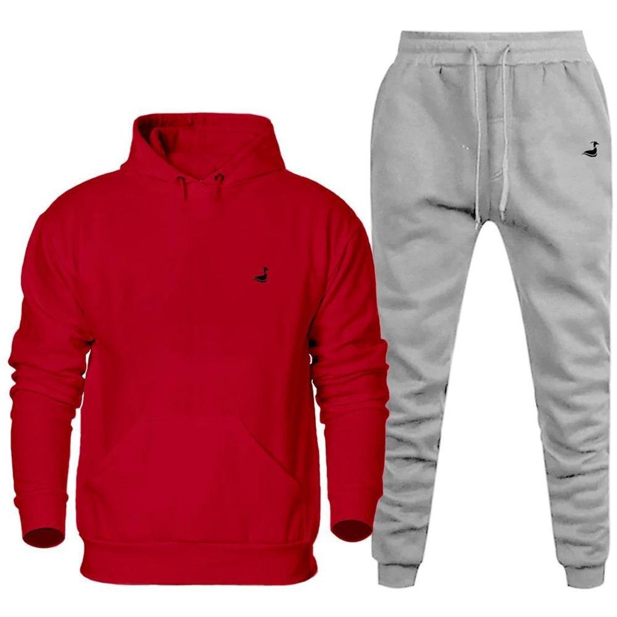 Conjunto de Moletom Blusa e Calça Masculino Flanelado 50% Poliester 50% Algodao Inverno Macio Menor preço em Conjunto de Moletom Blusa e Calça Masculino Flanelado 50% Poliester 50% Algodao Inverno Macio