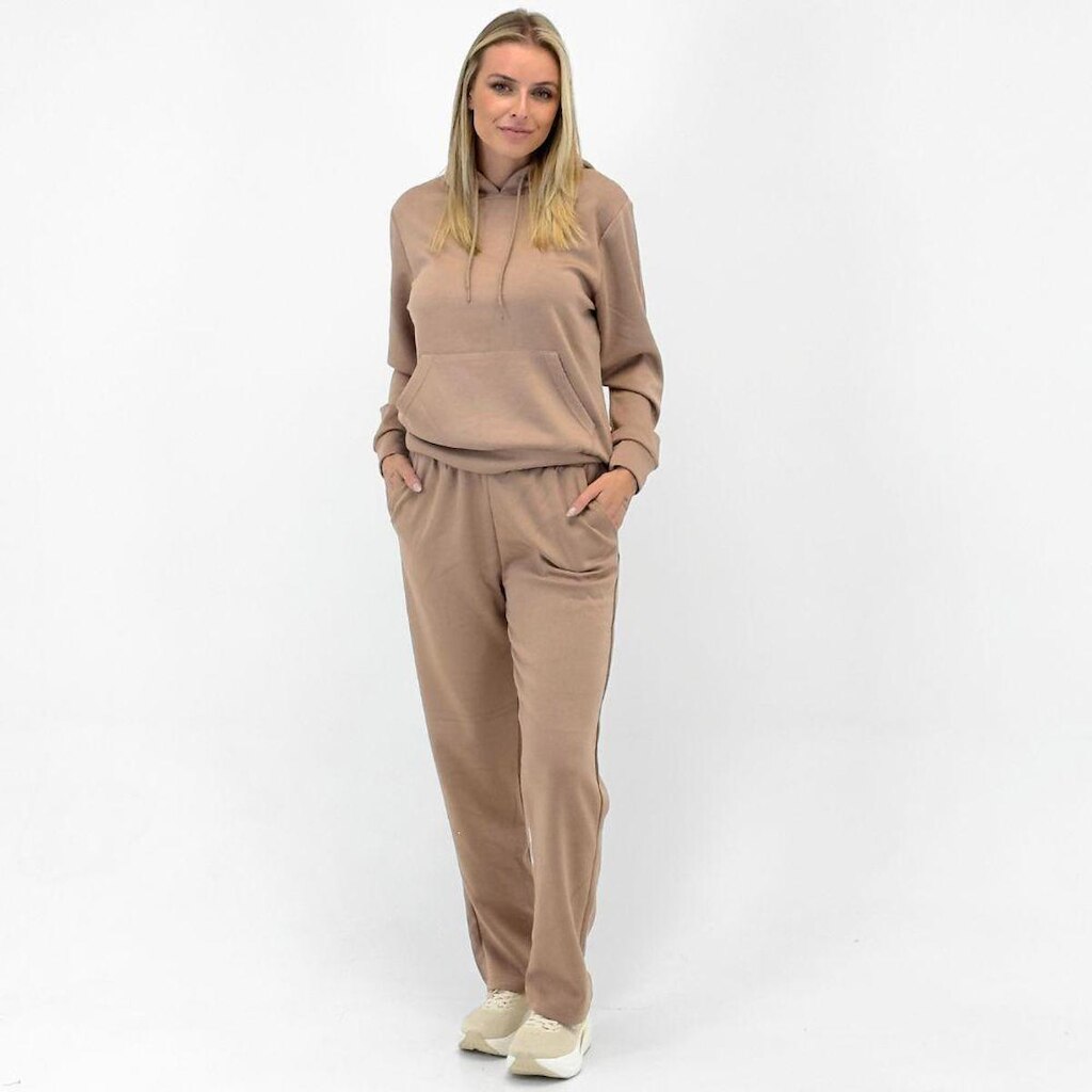 Conjunto Facinelli de Moletinho com Blusa Canguru e Calça Reta Feminino