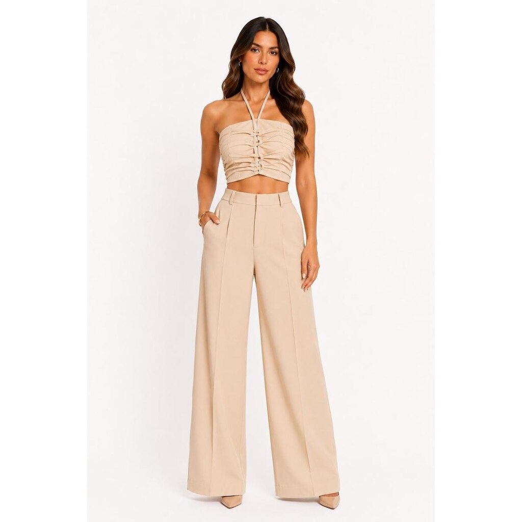Conjunto Feminino D Bell Outlet Fashion Bege