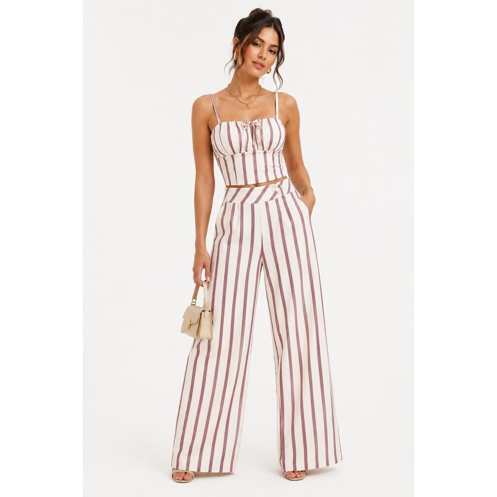 Conjunto Feminino D Bell Outlet Fashion Listras Verde